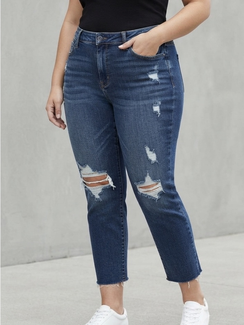 OLD NAVY Rockstar Extra High Rise Super Skinny Cropped Jeans Size 16